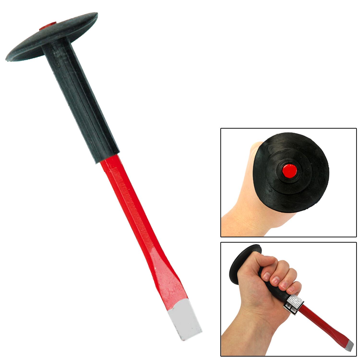 Flachmeißel Handmeißel Meißel mit Handschutz Steinmeißel Maurer Breitmeißel