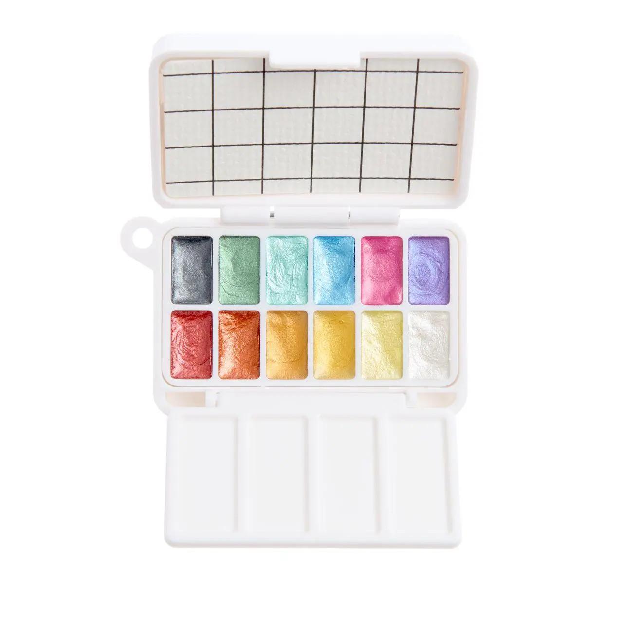 Mini Aquarellfarbkasten, 12 Farben Metallic | Deutsch | 2026 | EAN 4065166111164 - Image 3