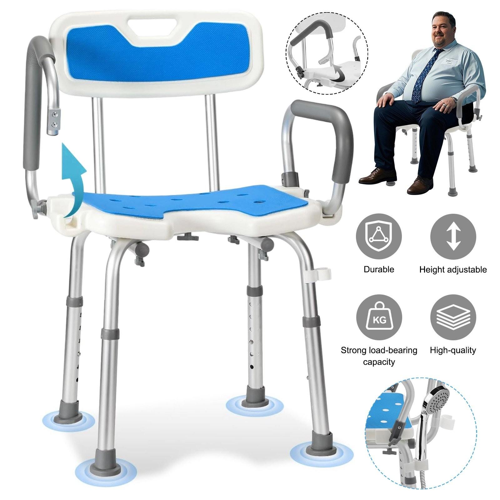 Duschstuhl Duschsitz Badestuhl Duschhocker Höhenverstellbar bis 136KG Sitze DHL